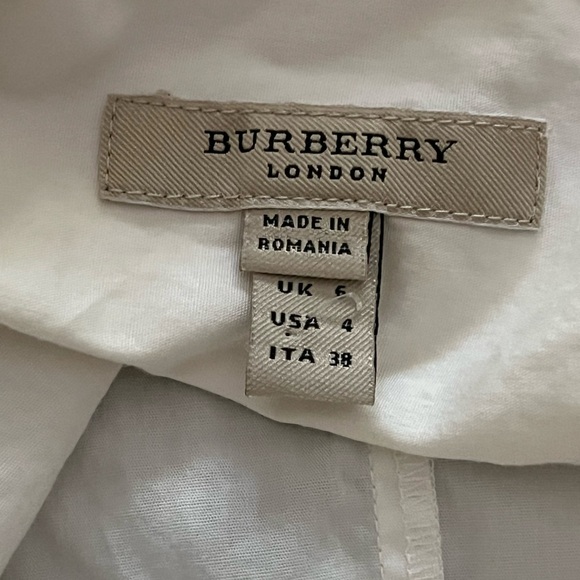 Burberry Ruffle Front Tuxedo Cotton Shirt - Picture 10 of 11
